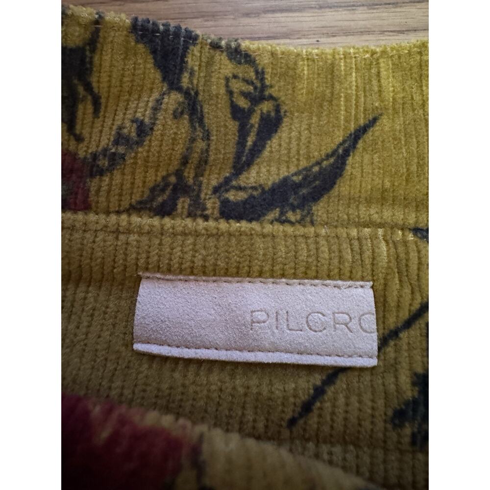 Anthropologie Pilcro Women’s Corduroy Mini Skirt Floral Size 2 Cottagecore City - Picture 3 of 14